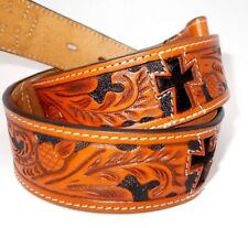 Belt hand tooled for sale  Shipping to Ireland