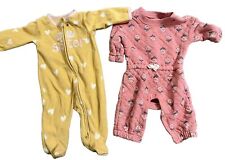Conjunto de 2 pijamas de lã para dormir de uma peça Carters 0 a 3 meses roupas de bebê comprar usado  Enviando para Brazil