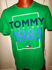 Tommy Hilfiger 1985 NY Męska Medium Zielona Szyta Spellout Krótki rękaw T-shirt. na sprzedaż  Wysyłka do Poland