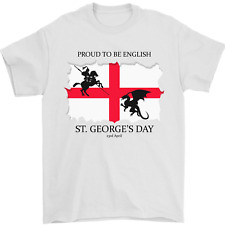 Camiseta para hombre Proud to Be English St Georges Day Flag 100 % algodón segunda mano  Embacar hacia Argentina
