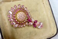Vintage jewellery pink for sale  OLNEY