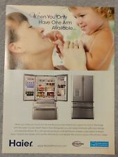 2008 Magazine Advertisement Page Haier Counter Depth French Door Refrigerator Ad segunda mano  Embacar hacia Argentina