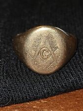  10K YELLOW GOLD MASONIC RING  Vintage 10.5 GRAMS, used for sale  Depew