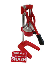 NEW Smirnoff Manual Press Juicer Red “Soda Fruit Smash” Heavy Duty Red Colour for sale  Shipping to South Africa