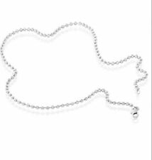 Usado, Collar de cadena de bola simple de plata esterlina para hombre/mujer broche de langosta joyería segunda mano  Embacar hacia Argentina