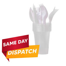 White plastic cutlery for sale  LEICESTER