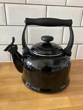 Le Creuset Whistling Stove Top Black Kettle 2.1 Litres Light Damage, used for sale  Shipping to South Africa