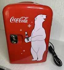 Coca Cola Coke Mini Fridge Koolatron KWC-4 Hot Cold  4Can Capacity Polar Bear, used for sale  Shipping to South Africa
