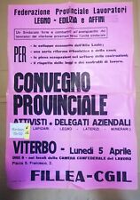 Poster manifesto fillea usato  Viterbo
