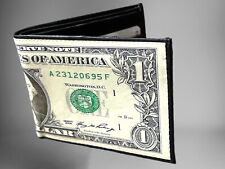 Billetera de cuero impresa con billete de un dólar Billetera De Piel Impresa con billete de $1 segunda mano  Embacar hacia Argentina