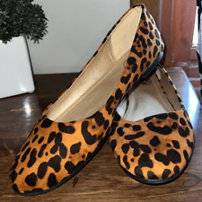 Zapatos planos Trary para mujer con estampado de animales punta redonda talla 11 gamuza sintética, usado segunda mano  Embacar hacia Argentina