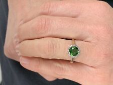 Used, 9ct gold fine green diopside diamond cluster ring￼ 1.9 Grams for sale  Shipping to South Africa