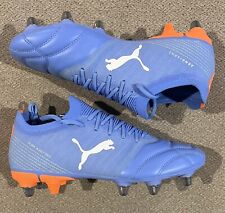 Puma Avant Pro Rugby Soccer Cleats Metal Blue Orange Mens Size 8.5 106714-03, used for sale  Shipping to South Africa