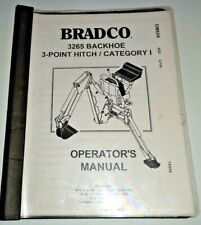Bradco 3265 Backhoe Operators & Maintenance Manual (3-point hitch, category I) for sale  Elizabeth
