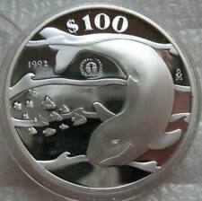 Moneda de Plata México 100 Pesos 1992 Prueba Salvar a la Vaquita Marsopa, usado segunda mano  Embacar hacia Argentina