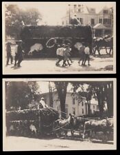 ODD FELLOWS HORSE CARRIAGE PARADE FLOAT & RUNNING BOYS ~1910s VINTAGE PHOTO LOT for sale  Shipping to South Africa