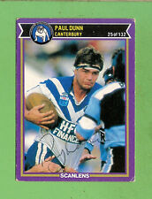 #D490. RUGBY LEAGUE AUTOGRAPHED  CARD -  1987 PAUL DUNN, CANTERBURY BULLDOGS for sale  Shipping to South Africa