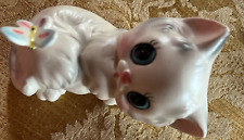 sweet kitty cat figurine vintage japan huge eyes butterfly for sale  Shipping to South Africa