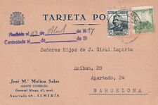 Cartão postal comercial SCW 1937 de Almeria a Barcelona (126) comprar usado  Enviando para Brazil