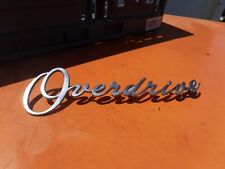 overdrive emblem badge name plate trunk, used for sale  Shipping to South Africa