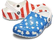 Tamancos Crocs clássico bandeira americana estrelas e listras EUA vermelho azul tamanho W8/M6 comprar usado  Enviando para Brazil