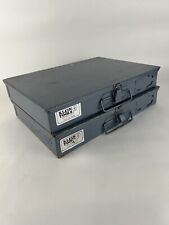 Dos cajas de herramientas organizadoras de piezas Klein de metal 13,5' x 10"" x 2"" con pestillos grises segunda mano  Embacar hacia Mexico