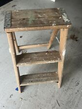 VINTAGE WOODEN 24” FOLDING  STEP LADDER EXCELLENT CONDITION, used for sale  Shipping to South Africa