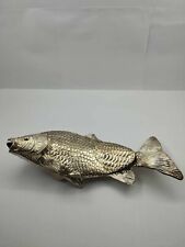 Vintage silver plated metal fish figure napkin holder Italian design home decor for sale  Shipping to South Africa