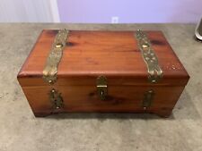 Vtg Peterson Bros Chicago Cedar Wood Jewelry Box Vtg Trinket Chest for sale  Shipping to South Africa