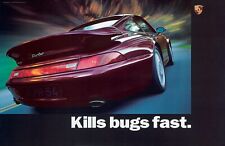  INCRÍVEL RARO Porsche Poster Turbo Kills Bugs Fast 17X11 comprar usado  Enviando para Brazil