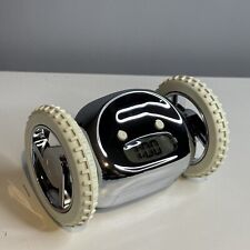 Clocky Alarm Clock On Wheels Chrome Look Boxed Manual VGC for sale  Shipping to South Africa
