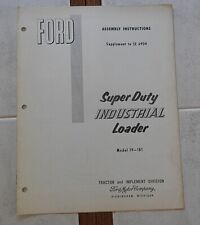 1959 FORD FORDSON SUPER MAJOR TRACTOR 19-181 INDUSTRIAL LOADER OPERATORS MANUAL, used for sale  Shipping to Ireland