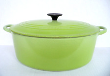 FORNO HOLANDÊS oval Le Creuset ferro fundido verde limão 31, França, 12,5” x 9,75” comprar usado  Enviando para Brazil