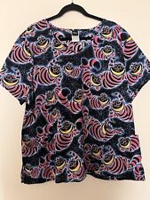 Used, Disney Alice In Wonderland Cheshire Cat Scrub Top Short Sleeve Size 3XL Scrubs for sale  Shipping to South Africa