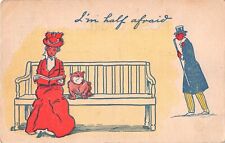 1908 Comic PC of Man Spotting Pretty Lady on Bench por Bulldog-I'm Hafg Afraid comprar usado  Enviando para Brazil