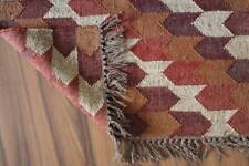 Tapete Kilim retangular multicolorido reversível indiano tradicional feito à mão comprar usado  Enviando para Brazil