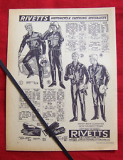 Rivetts motorcycle clothing for sale  DUNSTABLE