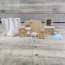 Used, Calico Critters Sylvanian Families Furniture Set Bathroom Sink Tub Cabinet Shelf for sale  Shipping to South Africa