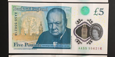 Churchill banknote aa55. for sale  PEVENSEY