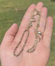 Corrente de corda de ouro maciço 14k corte diamante 20 pol. 3 mm 17,99 gramas comprar usado  Enviando para Brazil