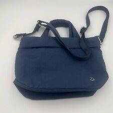 Bolsa Lululemon azul náilon, prata hardware puxar corda fechamento 12w 8t 5d 4hd, usado comprar usado  Enviando para Brazil