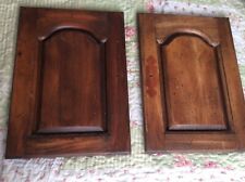 Vtg Lot Of Two Salvaged Brown Lacquered Wooden Cabinet Doors for sale  Shipping to South Africa