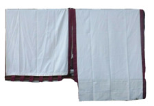 Usado, Cortinas cortinas 3 painéis JCP JC Penney 100% algodão branco borgonha vermelho uso torneira comprar usado  Enviando para Brazil