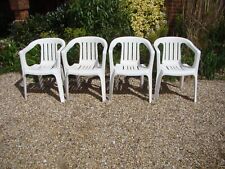 White plastic stacking for sale  TADLEY