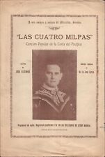 1926 BELISARIO DE JESÚS GARCIA partituras vintage de México "LAS CUATRO MILPAS" segunda mano  Embacar hacia Argentina