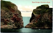 Cartão postal ponte de corda Carrick a Rede County Antrim Irlanda do Norte comprar usado  Enviando para Brazil