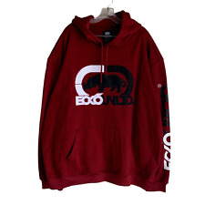 Pulôver Ecko Unltd masculino com capuz tamanho 3XL grande logotipo bordado vermelho ativo comprar usado  Enviando para Brazil