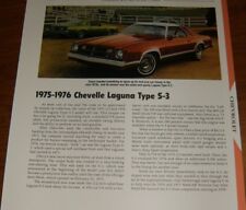 ★★1975-76 CHEVELLE LAGUNA TYPE S-3 SPECS INFO PHOTO 75 S3 COUPE★★ for sale  Melvindale