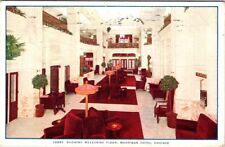 Używany, 1919, Lobby, Podłoga antresoli, Morrison Hotel, CHIIAGO, Illinois Pocztówka na sprzedaż  Wysyłka do Poland