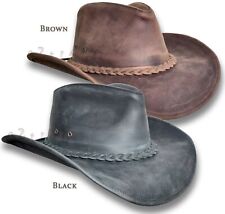 Leather cowboy hat for sale  Shipping to Ireland